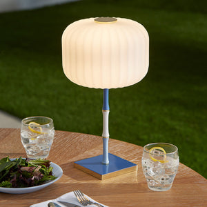  Fluted Glass Rechargeable Table Lamp | Oroa.com