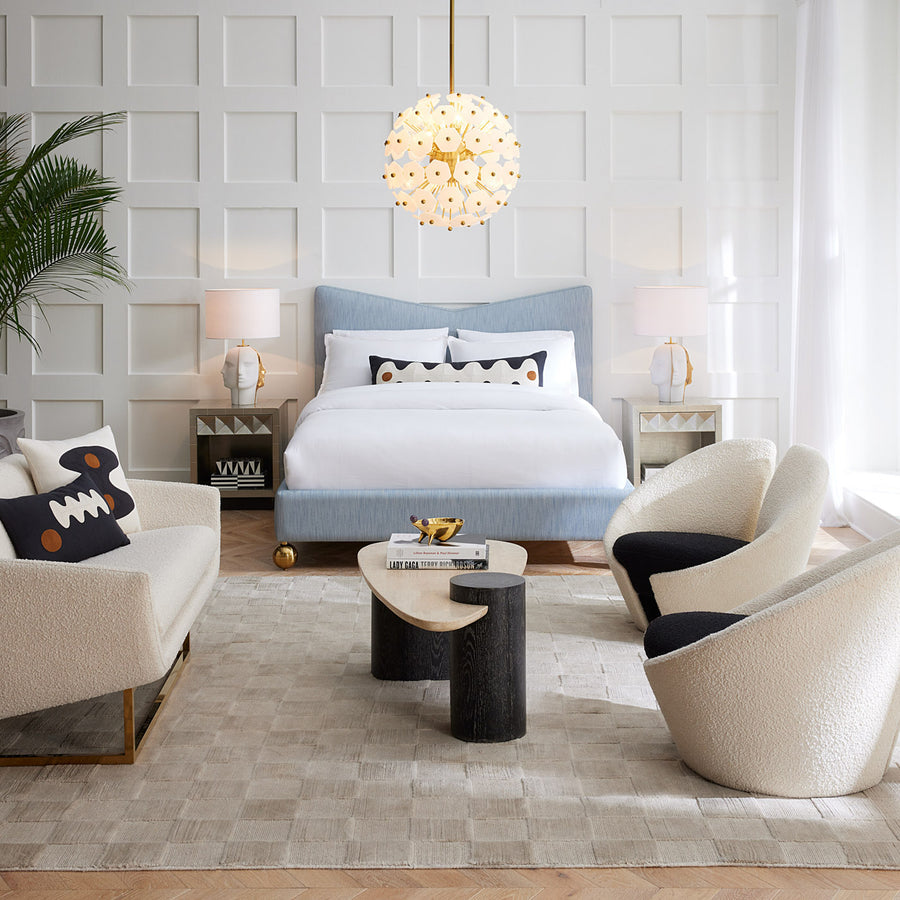   White Glass Hexagons Globe Chandelier | Oroa.com