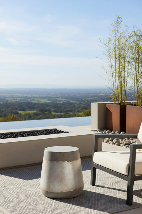   Modern European furniture - Silver Indoor/Outdoor End Table - www.oroa.com | Oroa.com