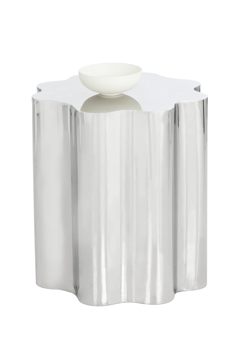   Modern European furniture - Silver Organic-Shaped Side Table - www.oroa.com | Oroa.com