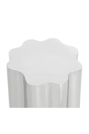   Modern European furniture - Silver Organic-Shaped Side Table - www.oroa.com | Oroa.com