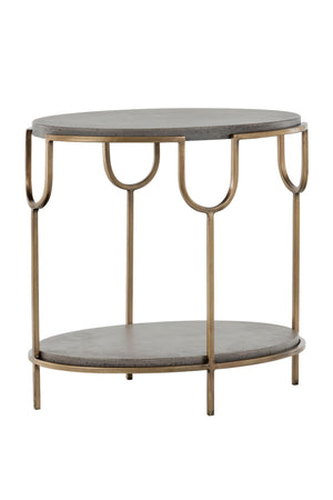   Modern European furniture - Oval Gray Concrete Side Table - www.oroa.com | Oroa.com