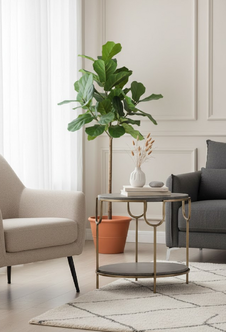   Modern European furniture - Oval Gray Concrete Side Table - www.oroa.com | Oroa.com
