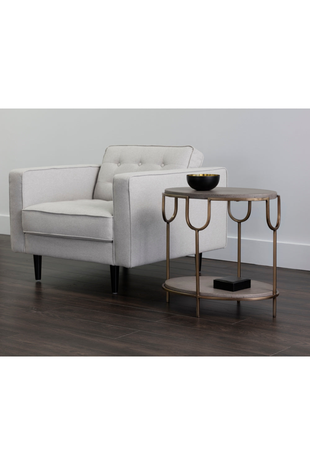   Modern European furniture - Oval Gray Concrete Side Table - www.oroa.com | Oroa.com