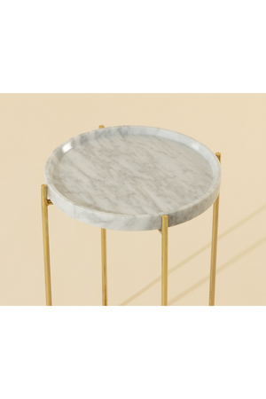   Modern European furniture - White Marble End Table - www.oroa.com | Oroa.com