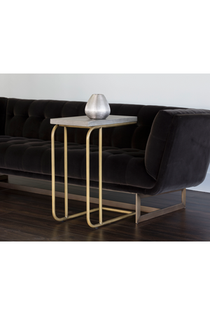   Modern European furniture Gray Concrete C-Shaped End Table  - www.oroa.com | Oroa.com