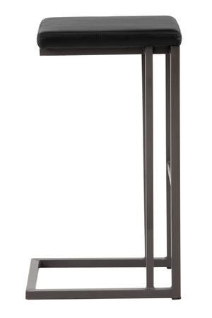   Modern European furniture - Leather Look Cantilevered Bar Stool - www.oroa.com | Oroa.com