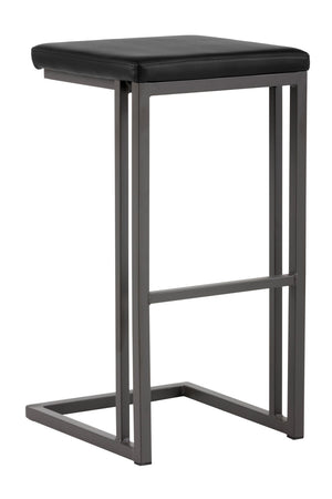   Modern European furniture - Leather Look Cantilevered Bar Stool - www.oroa.com | Oroa.com