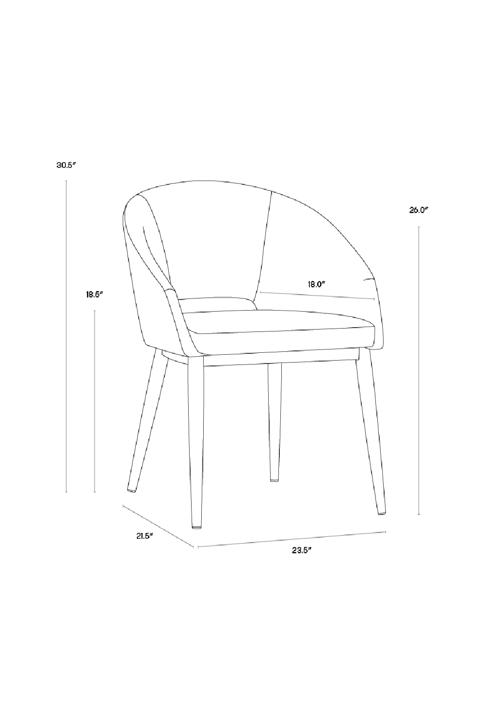   Modern European furniture - Cutout-Back Dining Amchair - www.oroa.com | Oroa.com