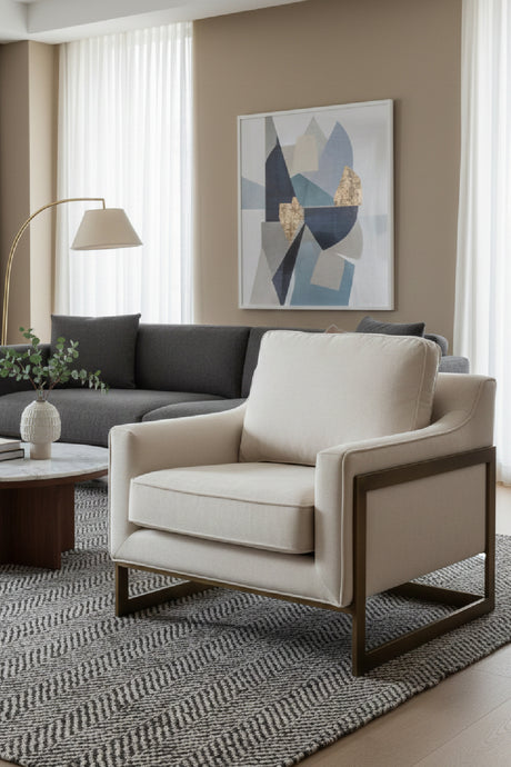   Modern European furniture - Bronze Frame Cantilevered Lounge Chair - www.oroa.com | Oroa.com