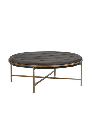   Modern European furniture - Metal Frame Upholstered Ottoman - www.oroa.com | Oroa.com