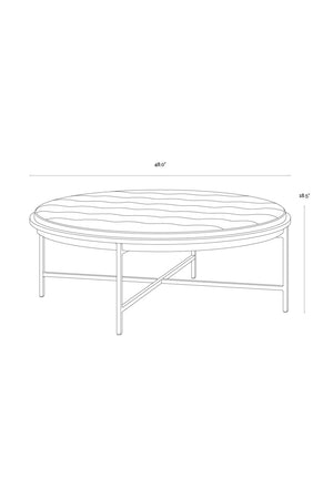   Modern European furniture - Metal Frame Upholstered Ottoman - www.oroa.com | Oroa.com