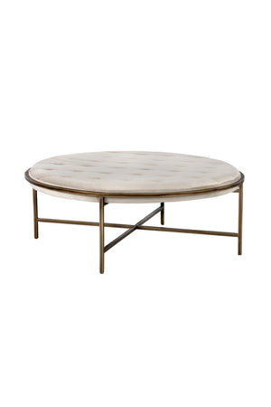   Modern European furniture - Metal Frame Upholstered Ottoman - www.oroa.com | Oroa.com