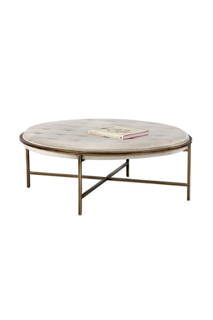   Modern European furniture - Metal Frame Upholstered Ottoman - www.oroa.com | Oroa.com