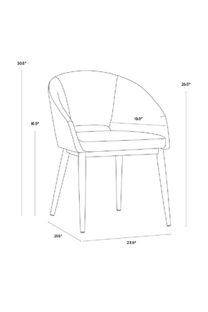   Modern European furniture - Gold Frame Barrel Dining Chair  - www.oroa.com | Oroa.com