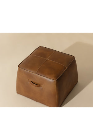   Modern European furniture - Leather Inspired Cube Ottoman - www.oroa.com | Oroa.com
