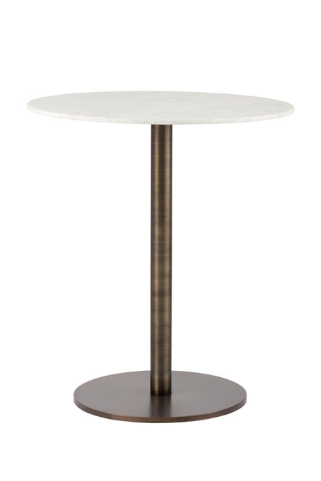   Modern European furniture - Round White Marble Bar Table - www.oroa.com | Oroa.com