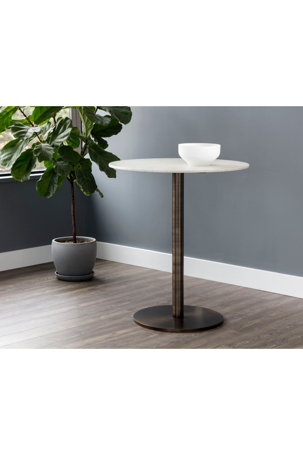   Modern European furniture - Round White Marble Bar Table - www.oroa.com | Oroa.com