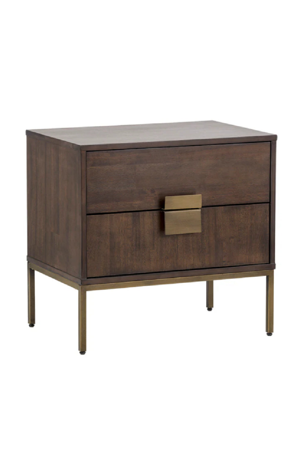   Modern European furniture - Acacia Wood 2-Drawer Nightstand - www.oroa.com | Oroa.com