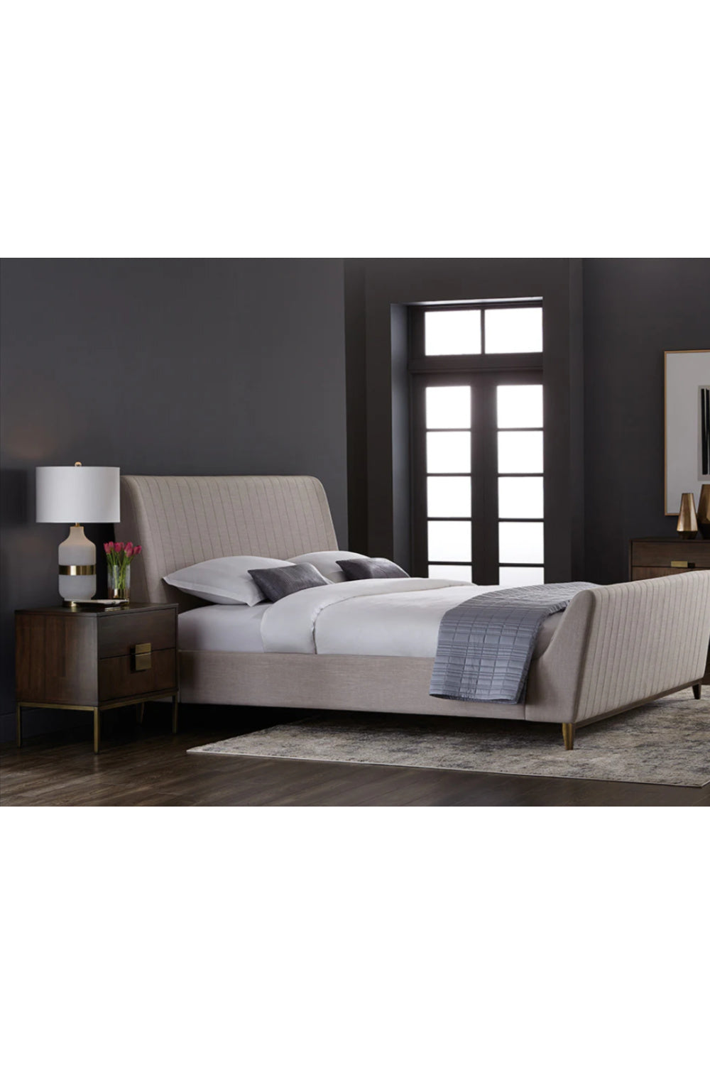   Modern European furniture - Acacia Wood 2-Drawer Nightstand - www.oroa.com | Oroa.com