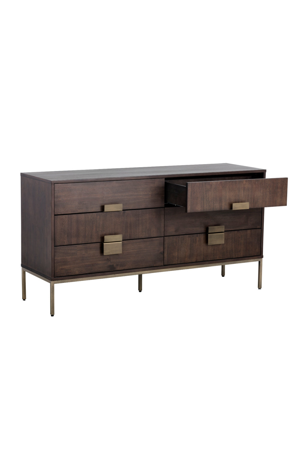   Modern European furniture - Dark Acacia Veneer 6-Drawer Dresser - www.oroa.com | Oroa.com