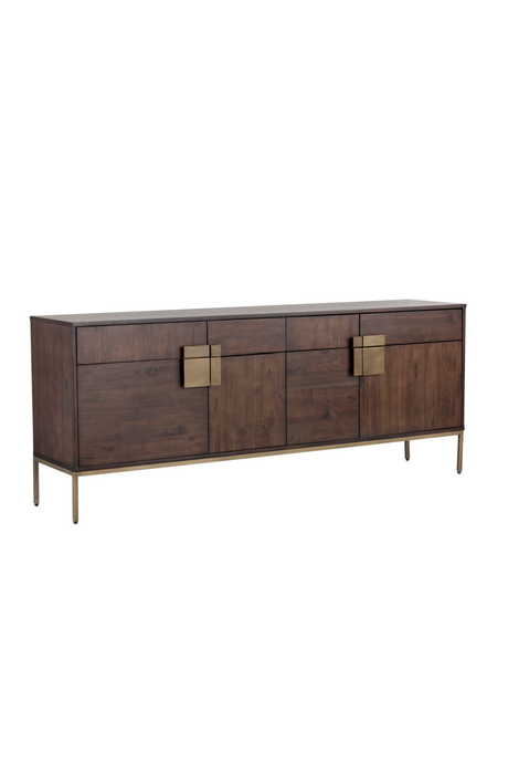   Modern European furniture - Brown Wooden 4-Drawer Sideboard - www.oroa.com | Oroa.com