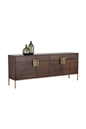   Modern European furniture - Brown Wooden 4-Drawer Sideboard - www.oroa.com | Oroa.com