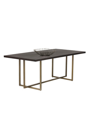   Modern European furniture - Contemporary Wood & Brass Dining Table - www.oroa.com | Oroa.com