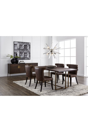   Modern European furniture - Contemporary Wood & Brass Dining Table - www.oroa.com | Oroa.com