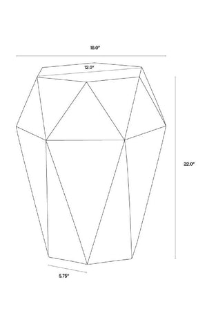   Modern European furniture - Gray Faceted Indoor/Outdoor End Table - www.oroa.com | Oroa.com