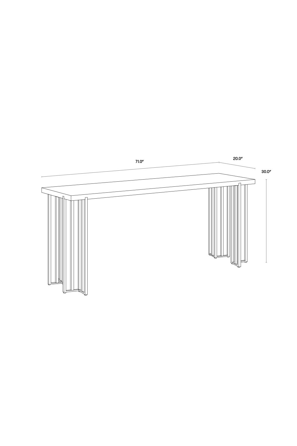  Modern European furniture - Brown Oak Console Table - www.oroa.com | Oroa.com