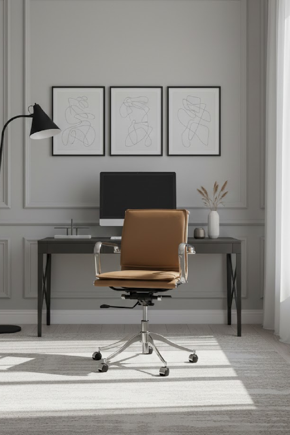   Modern European furniture - Padded Leather Swivel Office Chair - www.oroa.com | Oroa.com