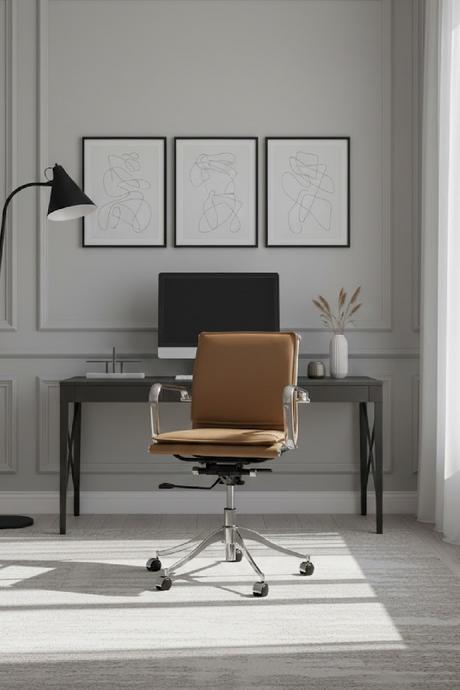   Modern European furniture - Padded Leather Swivel Office Chair - www.oroa.com | Oroa.com