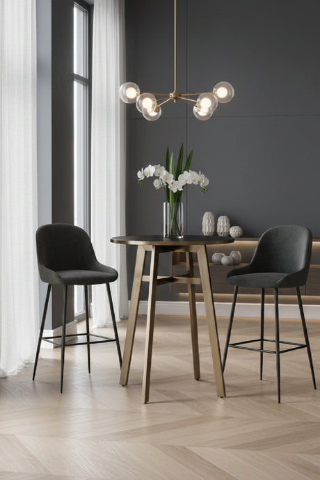   Modern European furniture - Gold Framed Glass Bar Table - www.oroa.com | Oroa.com
