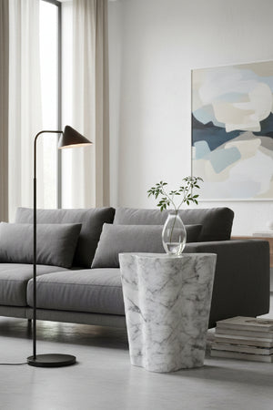   Modern European furniture - Marble-Look Indoor/Outdoor Side Table L - www.oroa.com | Oroa.com