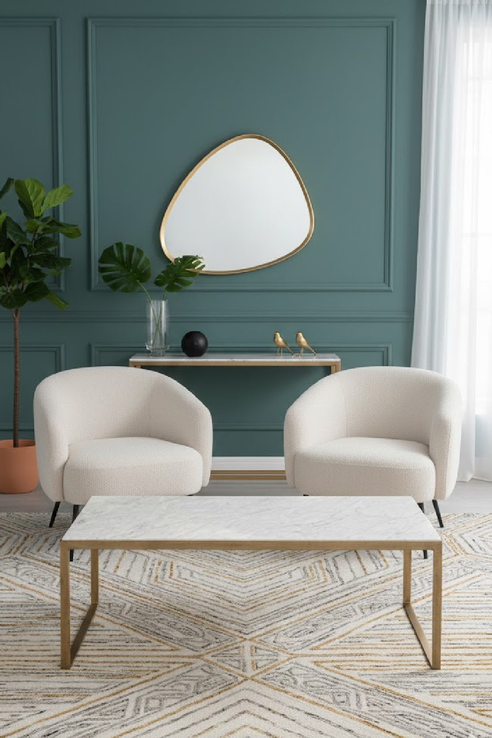   Modern European furniture - White Italian Marble Coffee Table - www.oroa.com | Oroa.com