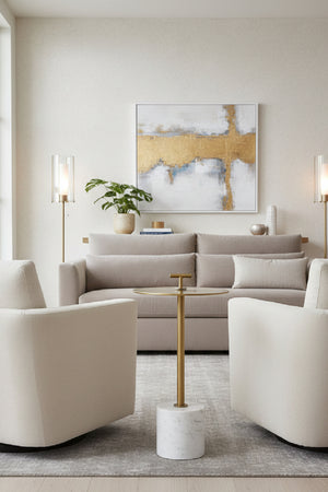   Modern European furniture - Gold Round End Table - www.oroa.com | Oroa.com