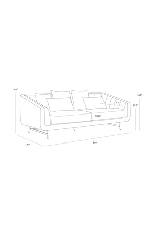   Modern European furniture - Channeled-Back 6-Cushion Sofa - www.oroa.com | Oroa.com