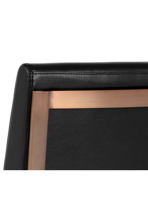   Modern European furniture - Black Leather Cantilevered Dining Chair - www.oroa.com | Oroa.com