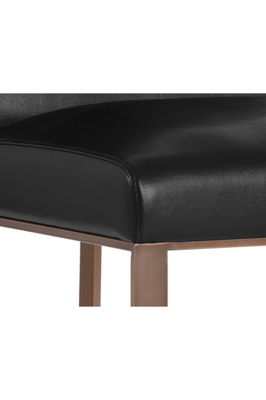   Modern European furniture - Black Leather Cantilevered Dining Chair - www.oroa.com | Oroa.com
