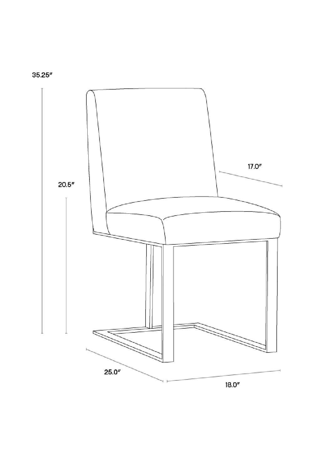   Modern European furniture - Black Leather Cantilevered Dining Chair - www.oroa.com | Oroa.com