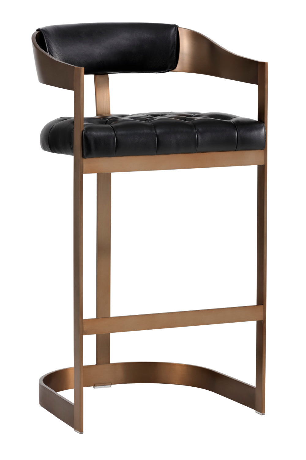   Modern European furniture - Antique Brass Framed Bar Stool - www.oroa.com | Oroa.com