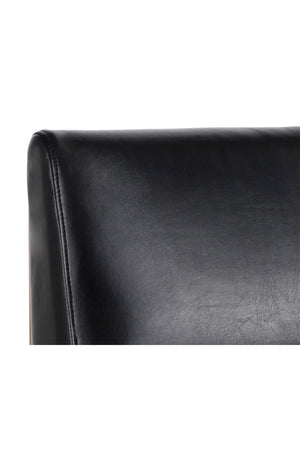   Modern European furniture - Black Leather Cantilevered Bar Stool  - www.oroa.com | Oroa.com