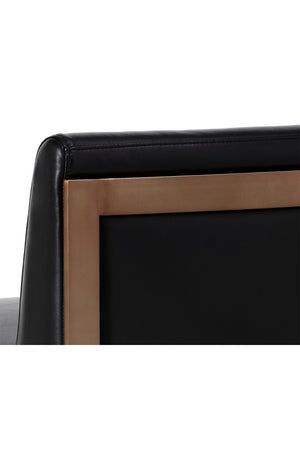   Modern European furniture - Black Leather Cantilevered Bar Stool  - www.oroa.com | Oroa.com
