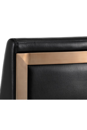   Modern European furniture - Black Bonded Leather Counter Stool - www.oroa.com | Oroa.com