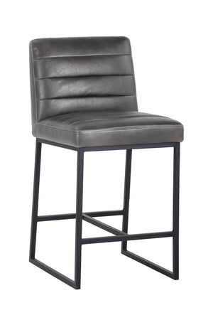   Modern European furniture - Modern Channel-Tufted Counter Stool - www.oroa.com | Oroa.com