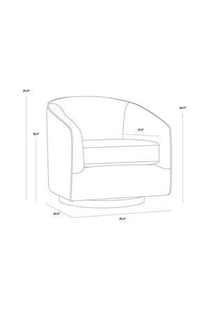   Modern European furniture - Curved Swivel Lounge Chair - www.oroa.com | Oroa.com