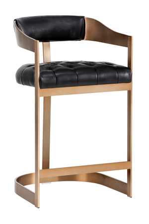   Modern European furniture - Black Leather T-Shaped Counter Stool - www.oroa.com | Oroa.com