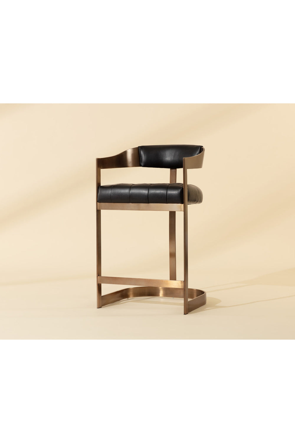   Modern European furniture - Black Leather T-Shaped Counter Stool - www.oroa.com | Oroa.com