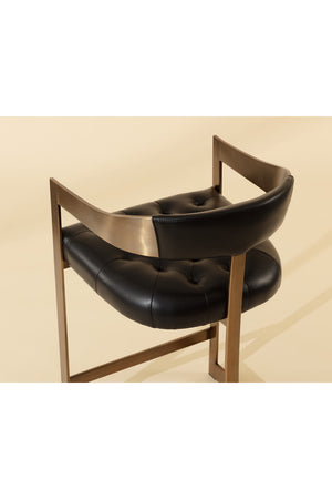   Modern European furniture - Black Leather T-Shaped Counter Stool - www.oroa.com | Oroa.com